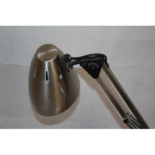 293 - Brushed Steel Anglepoise Lamp, believed to be working