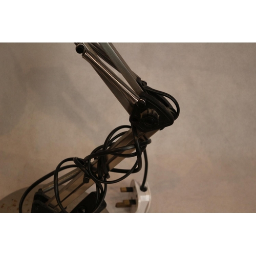 293 - Brushed Steel Anglepoise Lamp, believed to be working