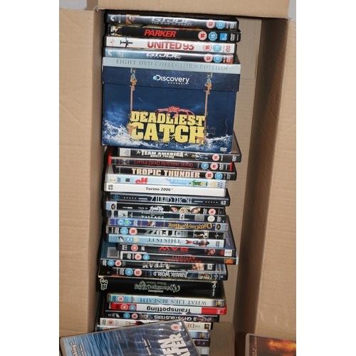 296 - 2 Boxes of a good quantity of various DVD's