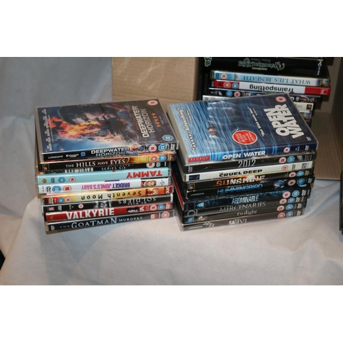 296 - 2 Boxes of a good quantity of various DVD's