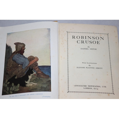 300 - Vintage Book Robinson Crusoe by Daniel Defoe and Illustrated  By Elenore Plaisted-Abbott