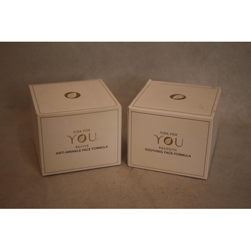 382 - 2 Cosmetic pots From VIDA FOR YOU one is Revive anti-wrinkle Face Cream the other Resooth Soothing F... 