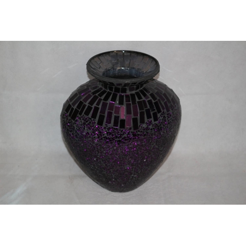 388 - New In Box Purple Mosaic Vase