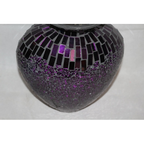 388 - New In Box Purple Mosaic Vase