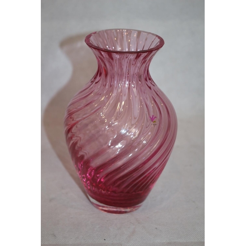 467 - Royal Brierley Twisted Glass Vase