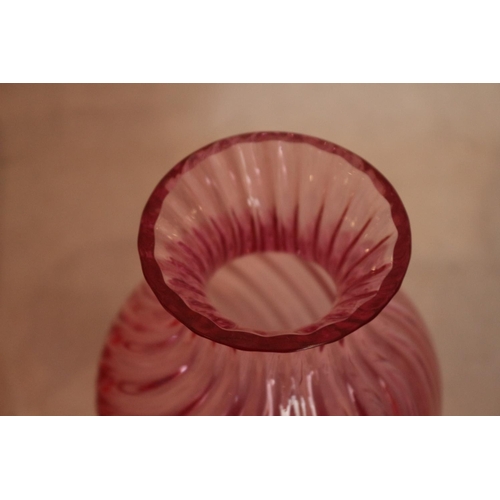 467 - Royal Brierley Twisted Glass Vase