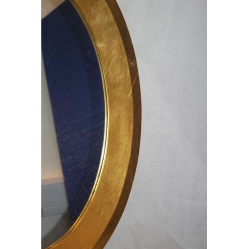 493 - Gold Painted Oval Mirror