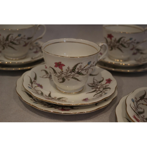 532 - Royal Standard Cups, Saucer and Sandwich Plate for 4. Cups marked 1230. Small crack on one cup