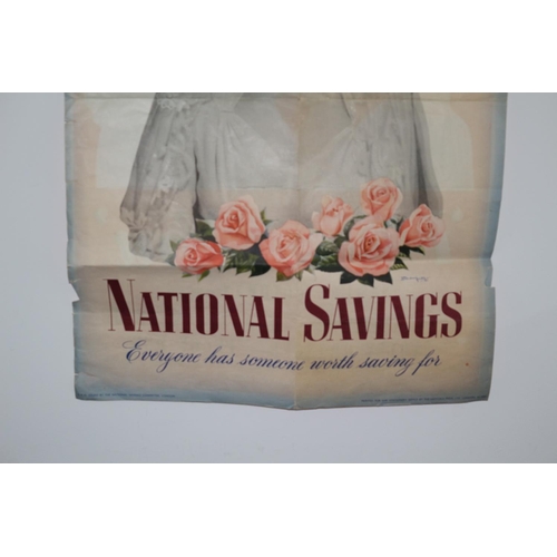 541 - An original Vintage Double Sided National Savings Poster