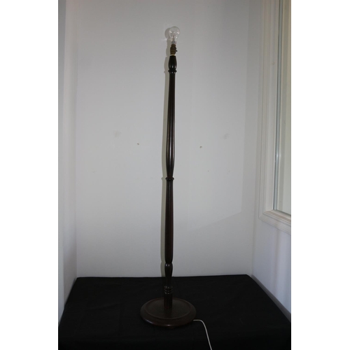 549 - Working Oak Turned Floor Lamp Bulb Not included