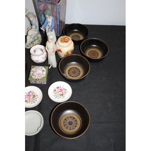 558 - A Large Assortment Of Chinaware Including Figurines, Pin Dishes With Names Like Wedgwood