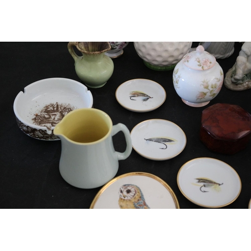 558 - A Large Assortment Of Chinaware Including Figurines, Pin Dishes With Names Like Wedgwood