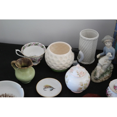 558 - A Large Assortment Of Chinaware Including Figurines, Pin Dishes With Names Like Wedgwood