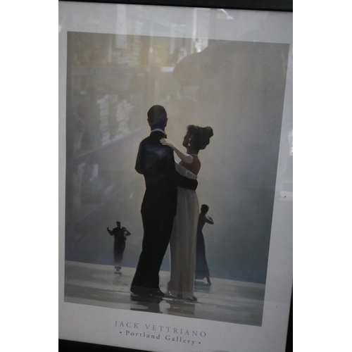 574 - Large Framed Jack Vettriano Print 88cm x 68cm Crack on Perspex