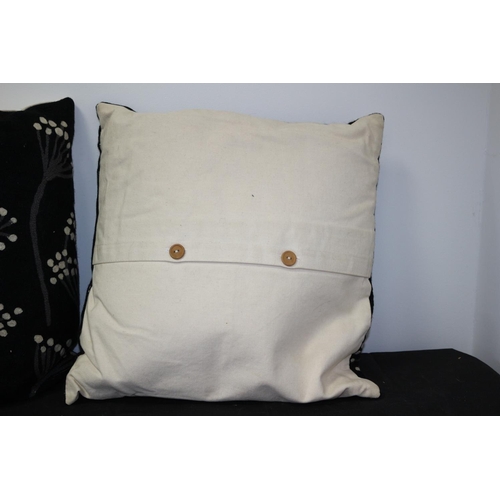 630 - Feather and Down Filled Quality Cushions with Decorative Front and Buttoned Rear