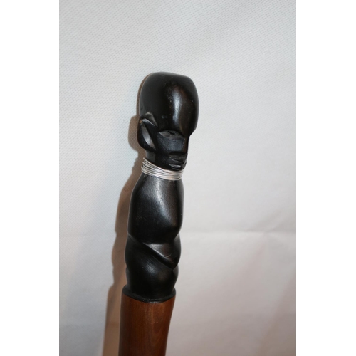 232 - African Style Hand Dagger With Turned Wood Tealight Holder