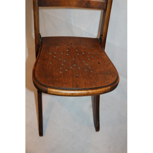 241 - Charming Folding Wooden Sample Chair With Age