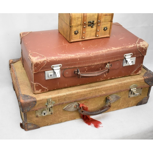 118 - 3 Vintage Suitcase Various Sizes