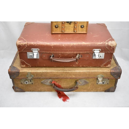 118 - 3 Vintage Suitcase Various Sizes