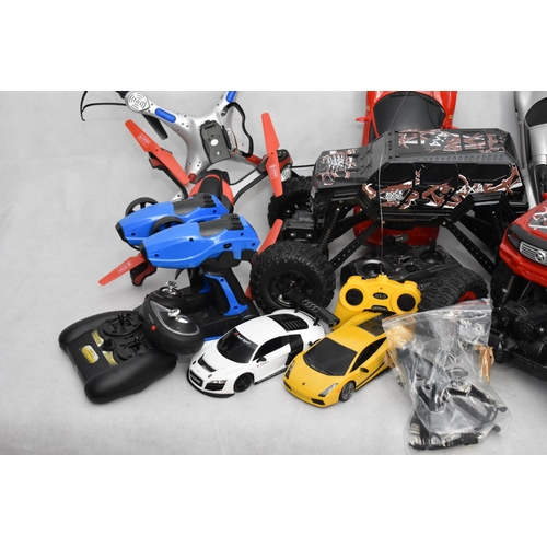 135 - A Lot of Remote Control Vehicles and Drones. Untested