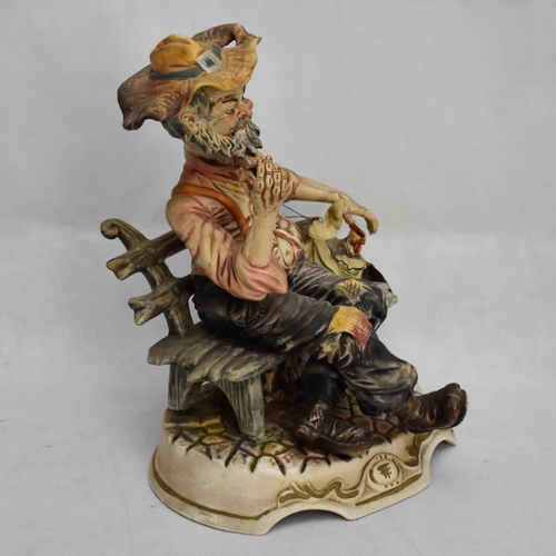 150 - Capodimonte Man on a Bench. A/F