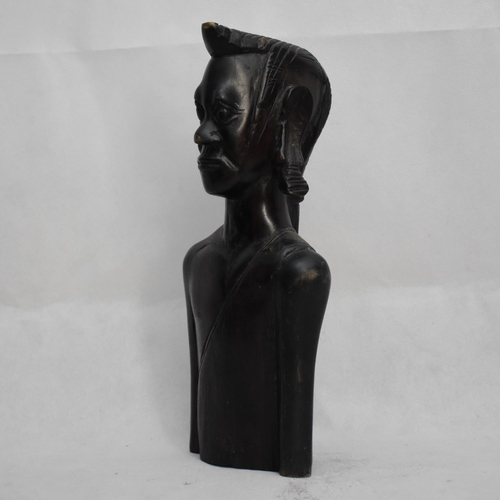 151 - Aged Tribal Wooden Bust Man