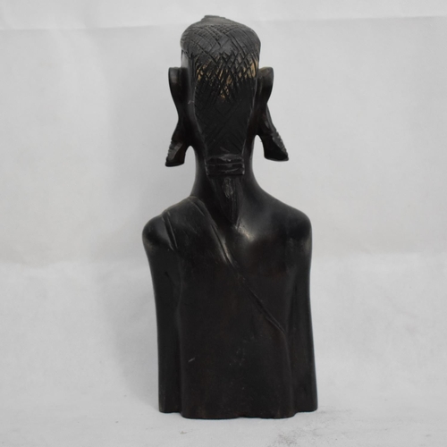 151 - Aged Tribal Wooden Bust Man