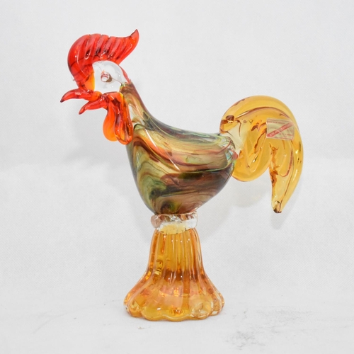 168 - Murano Glass Cockerel with Label