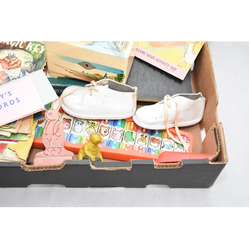 86 - A Box of Vintage Toys Including Snakes and Ladders