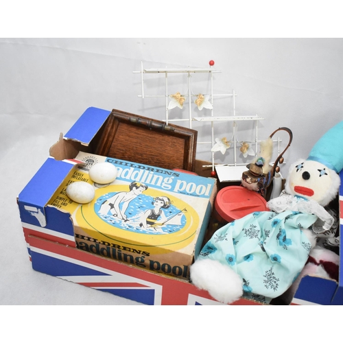 88 - A box of Mixed Items including a Paddling Pool