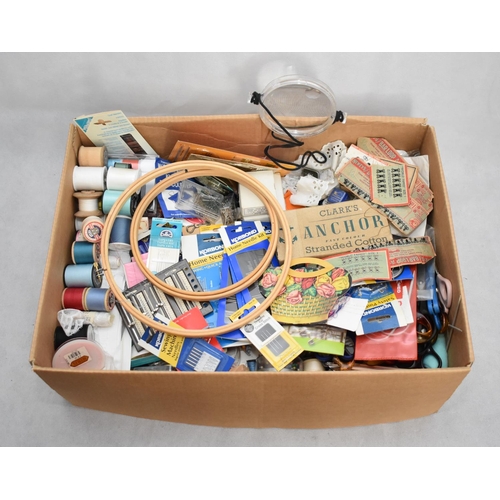 92 - A Box of Haberdashery Including Scissors