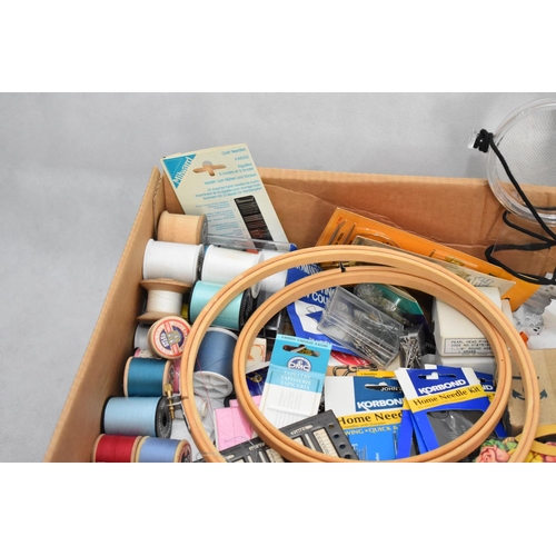 92 - A Box of Haberdashery Including Scissors