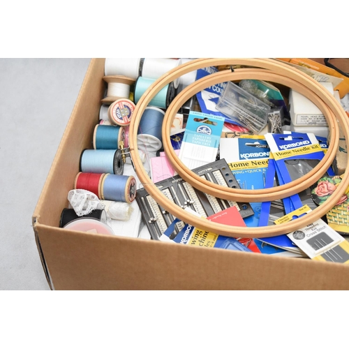 92 - A Box of Haberdashery Including Scissors