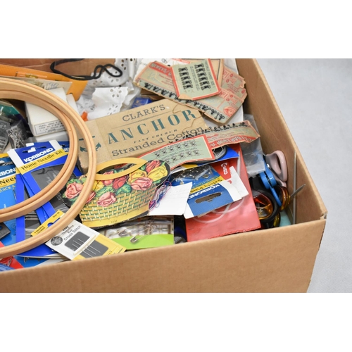 92 - A Box of Haberdashery Including Scissors