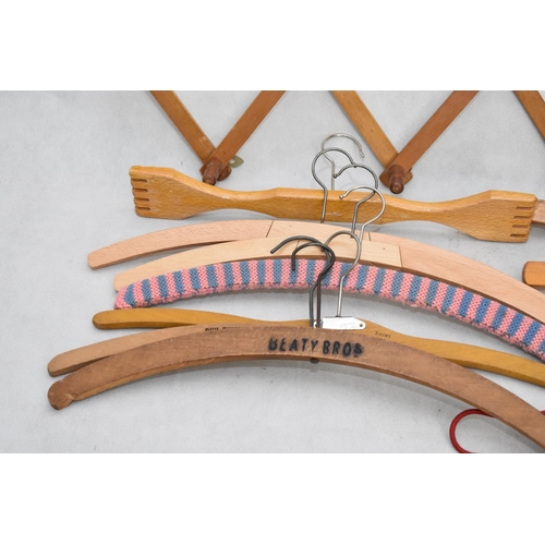 95 - Vintage Wooden Hangers