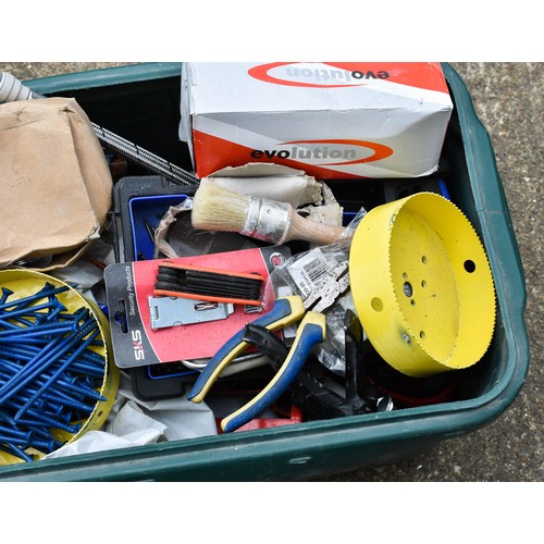 16 - Large Box Of Various Tools Including Blue Screws