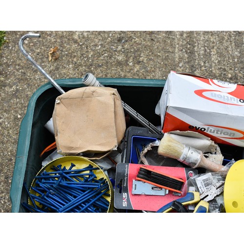 16 - Large Box Of Various Tools Including Blue Screws