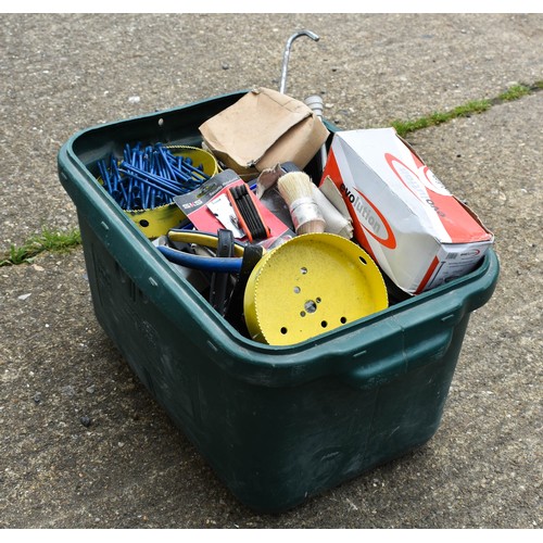 16 - Large Box Of Various Tools Including Blue Screws