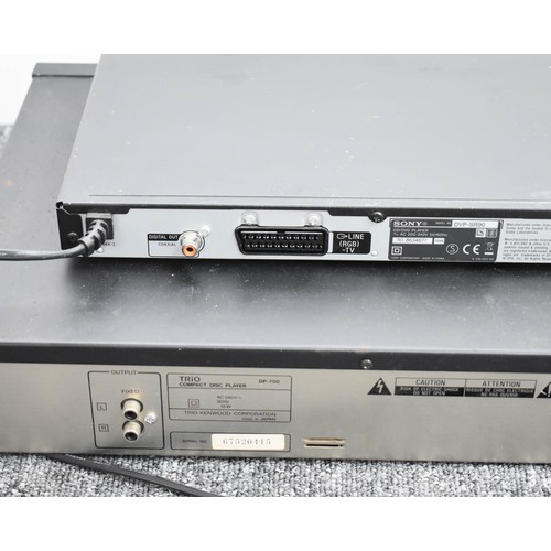 75 - Trio Compact Disc Player DP-750 and  Sony DVD Player, untested