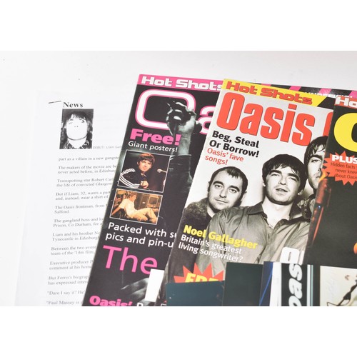 97 - Seven Collectors Oasis Edition Magazines Complete with Posters plus a selection of photos