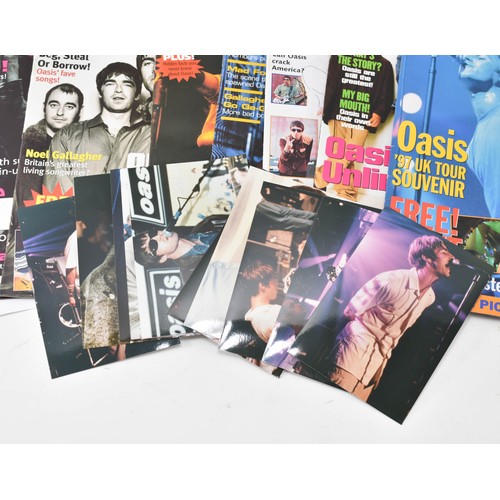 97 - Seven Collectors Oasis Edition Magazines Complete with Posters plus a selection of photos