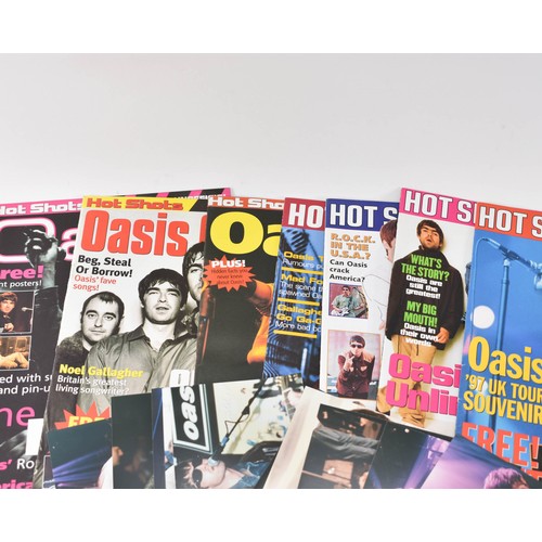 97 - Seven Collectors Oasis Edition Magazines Complete with Posters plus a selection of photos