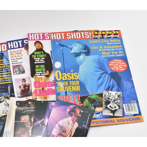 97 - Seven Collectors Oasis Edition Magazines Complete with Posters plus a selection of photos