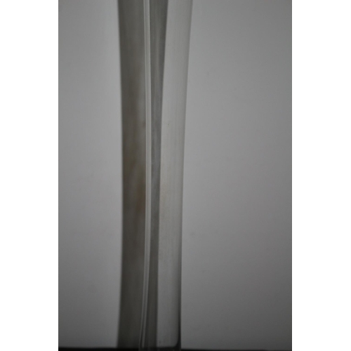 450 - Tall, 81cm, Clear Glass Flute Vase with Heavy Base