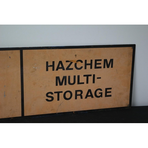 119 - Large Hazchem Metal Sign - 91 x 30cm