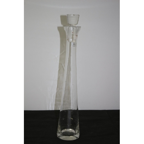 125 - Tall Polish Glass Bottle / Decanter with Stopper