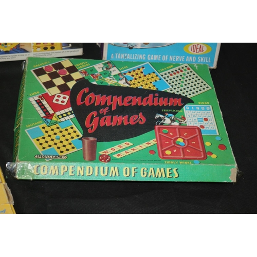 128 - Selection of Mainly Vintage Board Games and Games including Ker-Plunk & Pac-Man