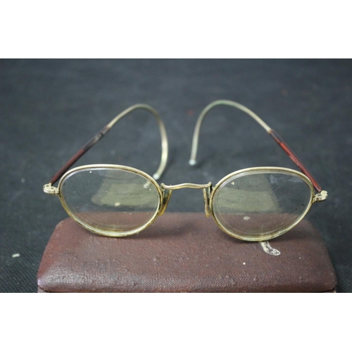 139 - Vintage Gold Plated Spectacles in Original Box which also contains the Original Cloth - All From Hob... 