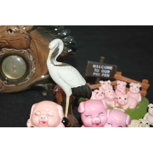 152 - Large Collection of Ornamental Pigs plus other Items of an Ornamental Theme