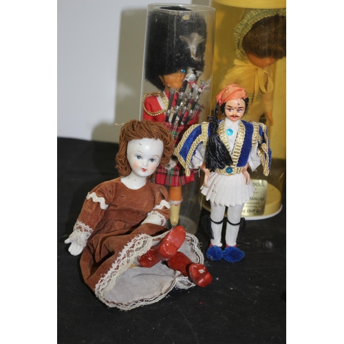 155 - Collection of Vintage Collectable Dolls, Some in Original Plastic Tubes